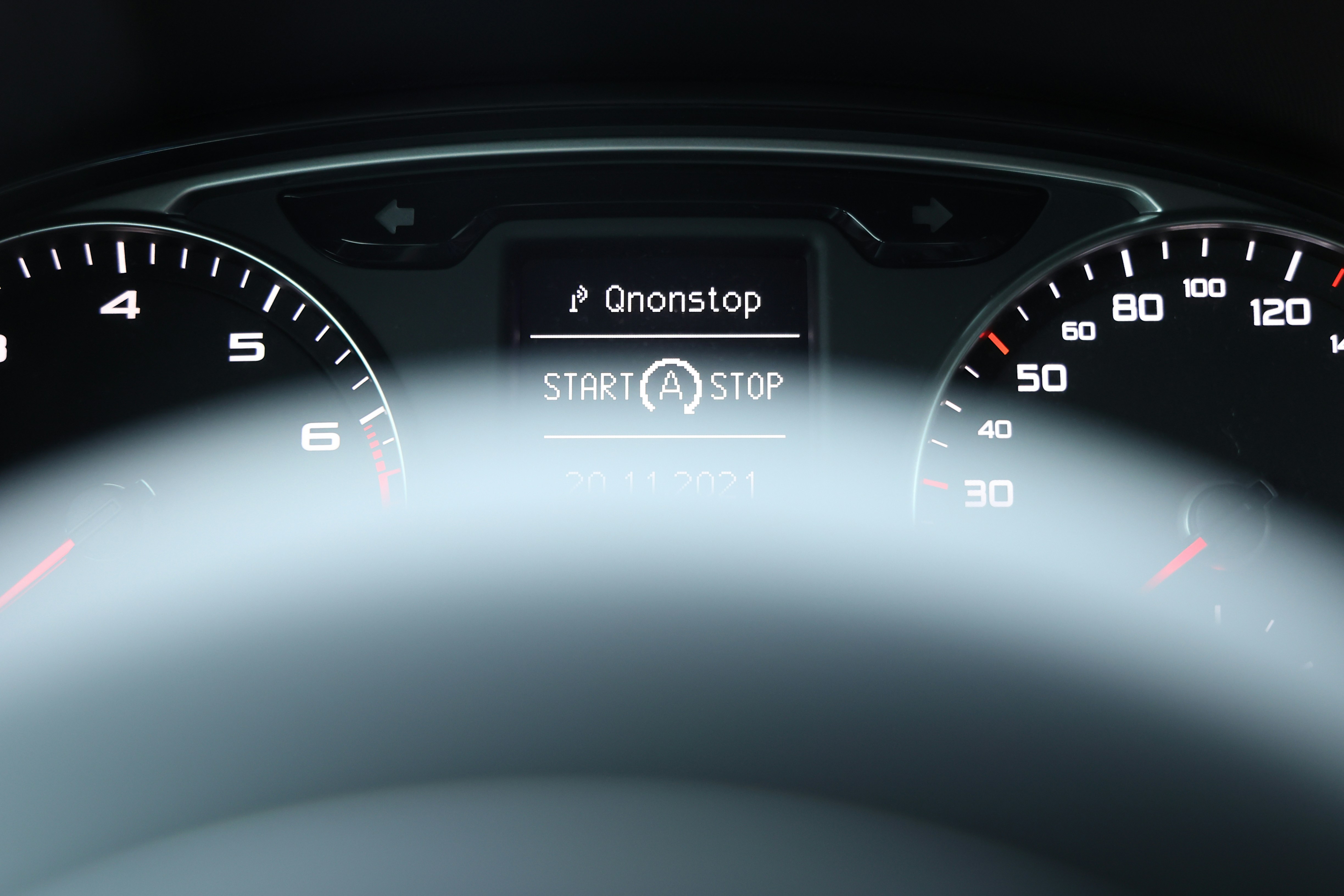 a close up of a speedometer in a vehicle