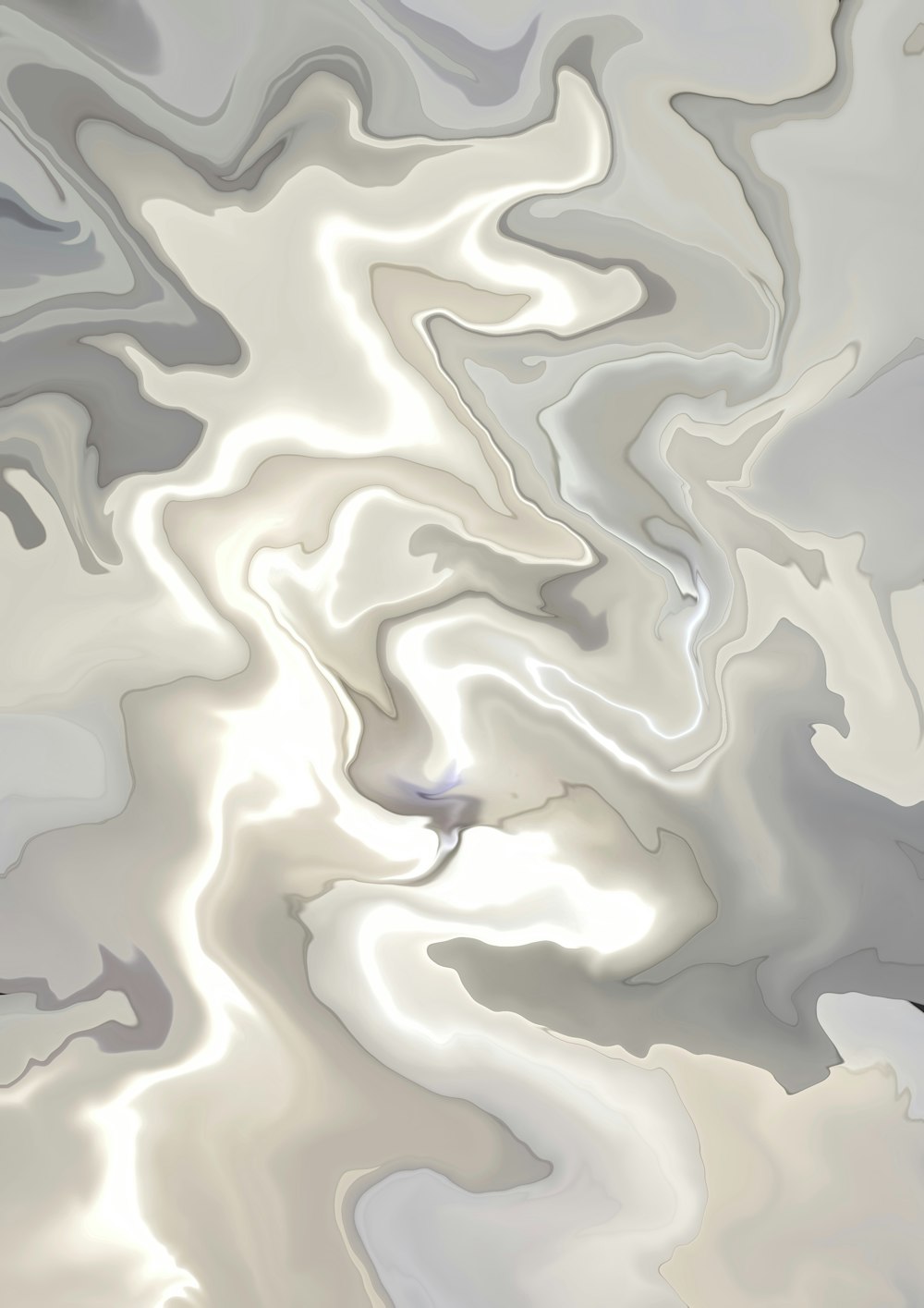 ein abstraktes Gemälde einer weißen und grauen Oberfläche