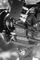 a close up of a camera on a tripod