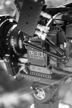 a close up of a camera on a tripod