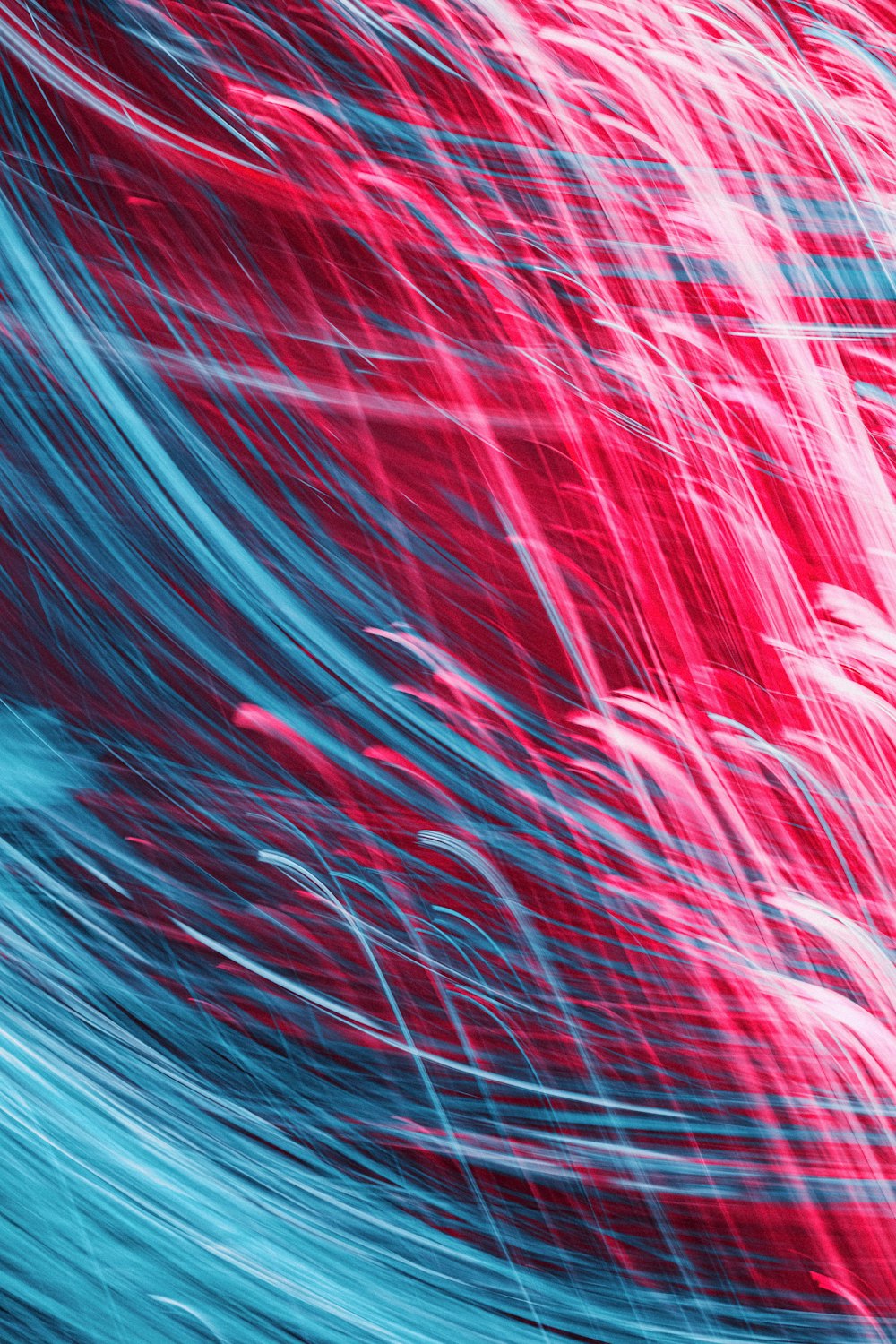 a red and blue background with lines