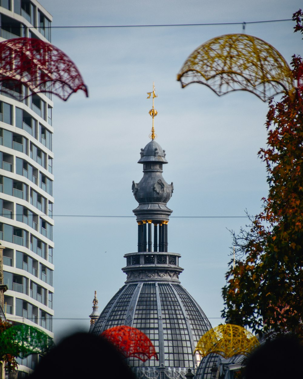 a view of a building with a clock tower