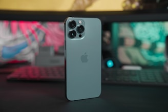 a close up of an iphone on a table