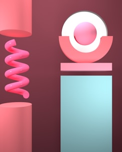 a picture of a pink object on a table