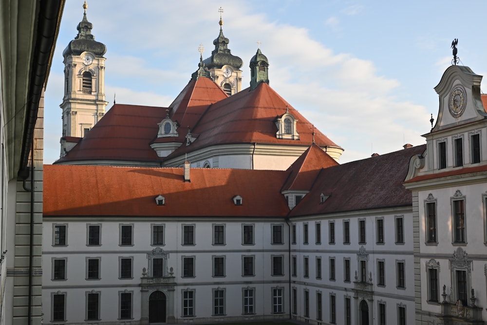 a large building with a clock tower on top of it