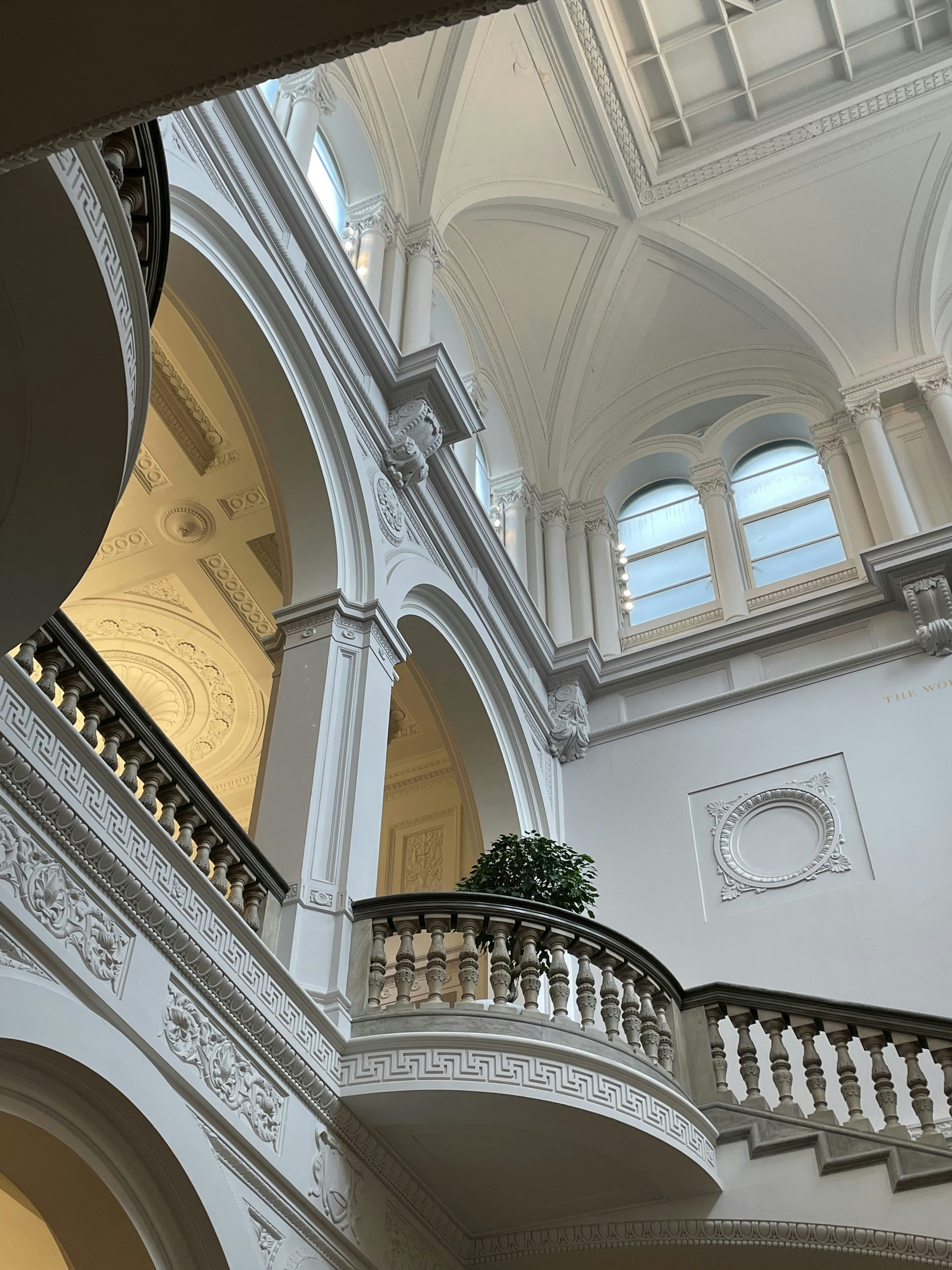 a view of a building from the second floor