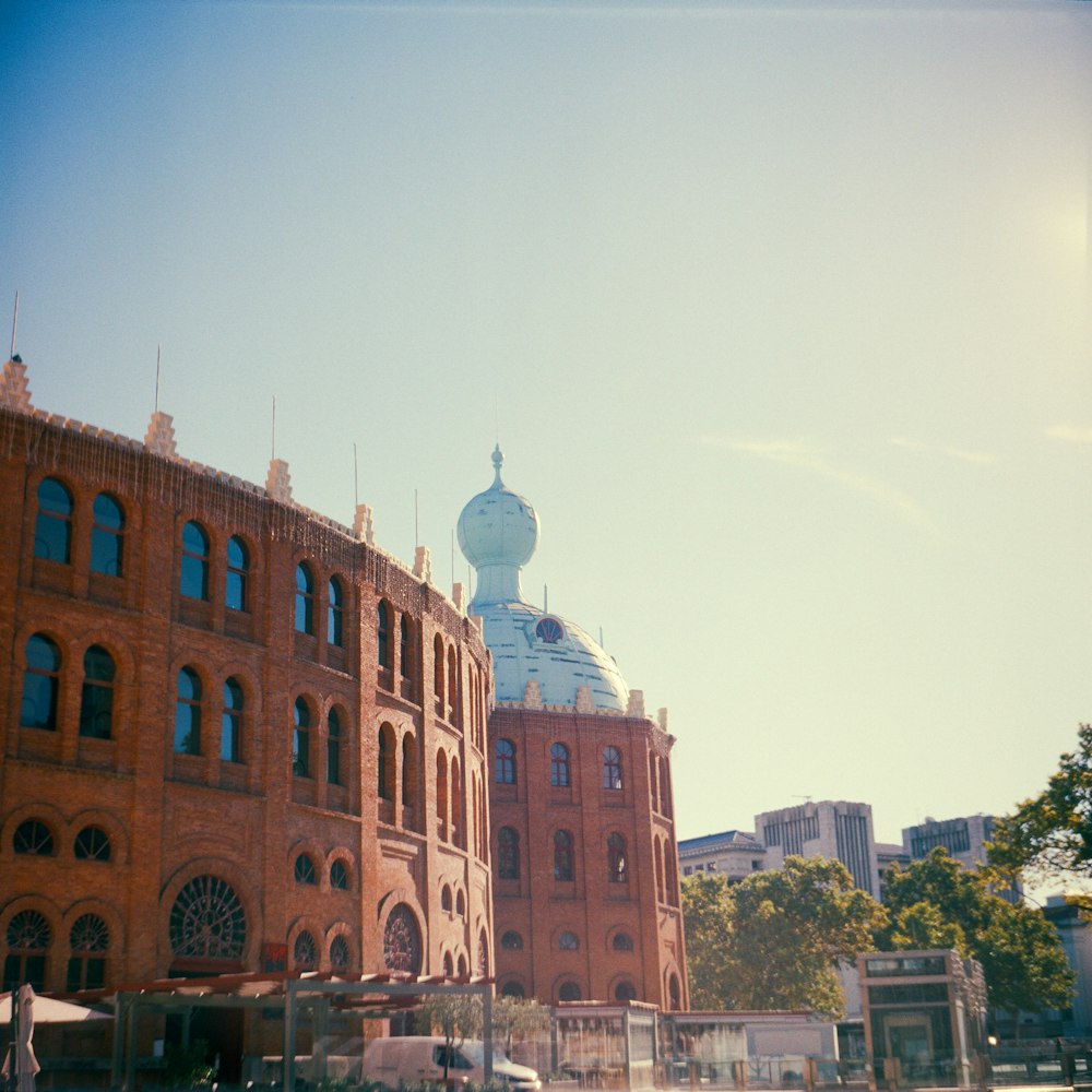 a large building with a clock tower on top of it