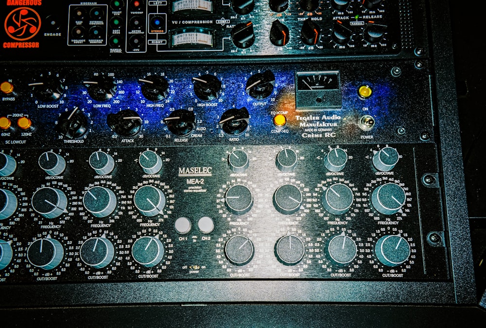 a close up of a control panel with buttons