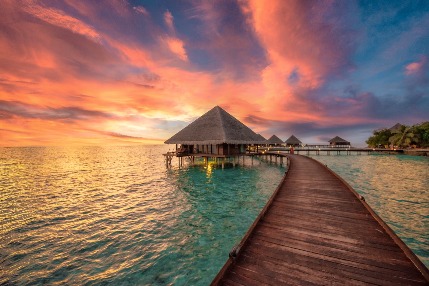 Overwater bungalow in the Maldives