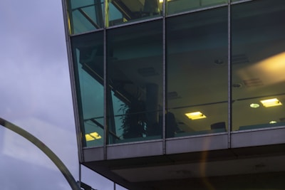 Conceptual UI overlay illustrating cloud-based building management telemetry.