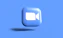 a blue square with a white speech bubble