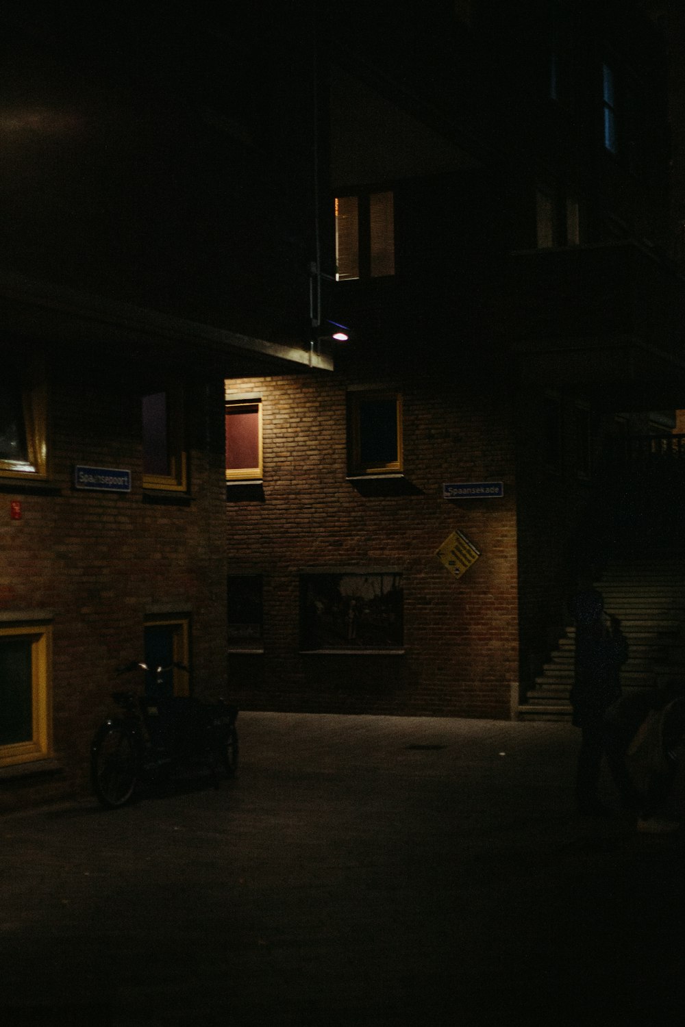 a small house in a dark room