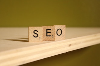 scrabble tiles that spell seo