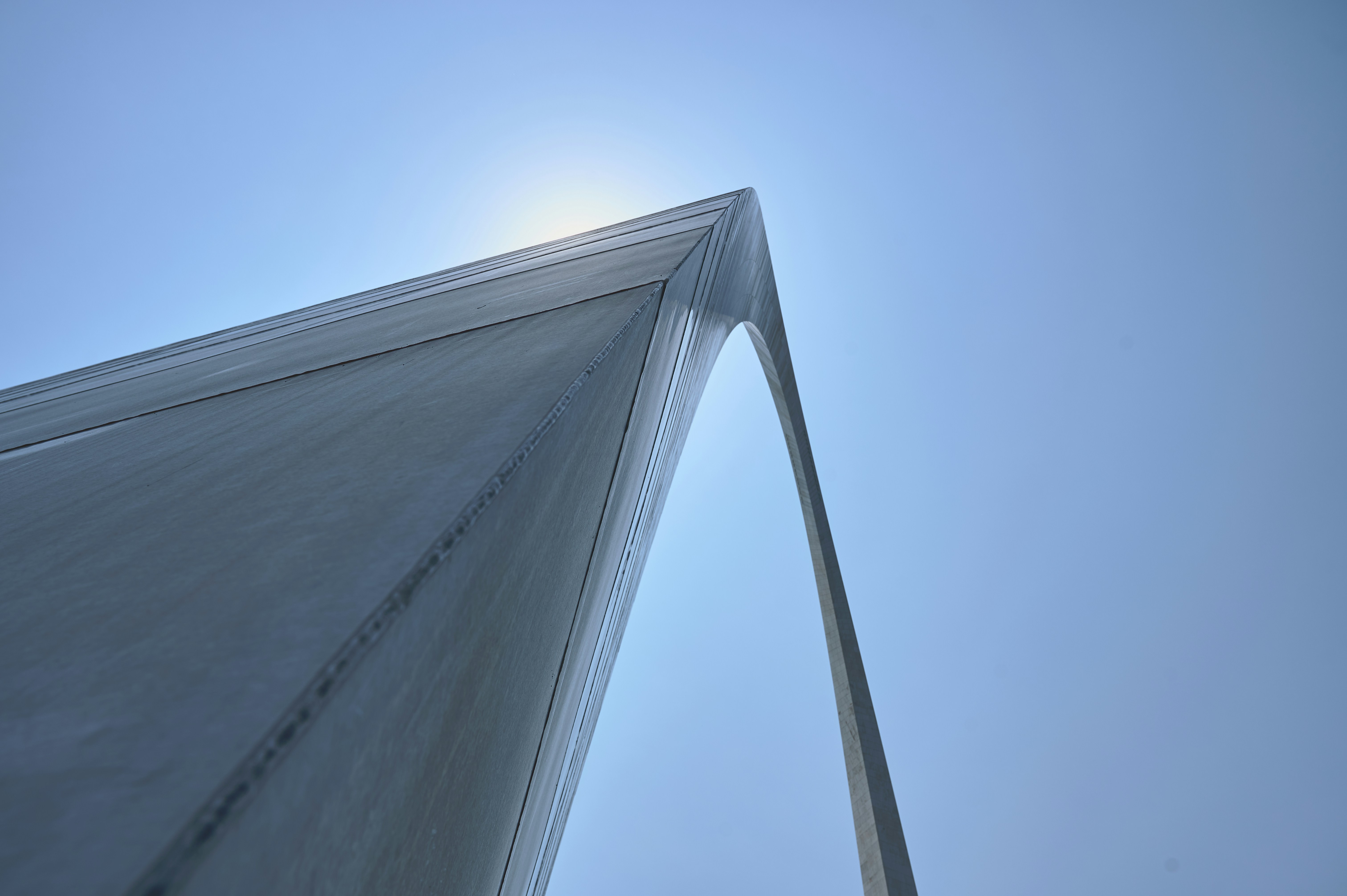 a view of the top of a tall building