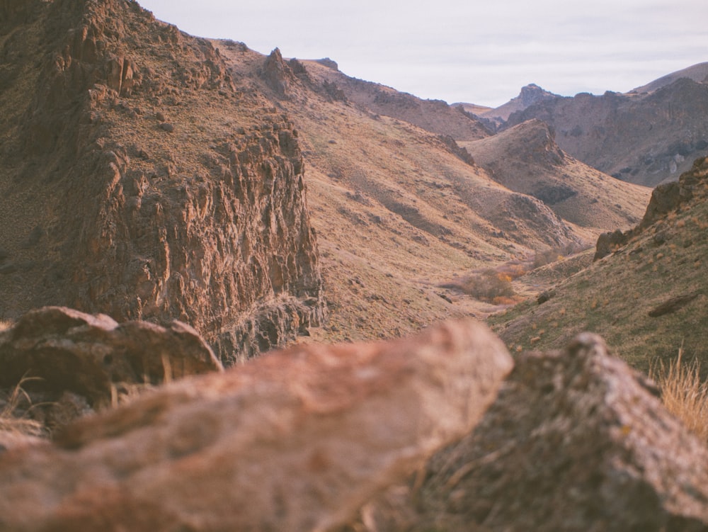 a view of a mountain range from a distance