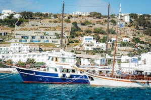 a couple of boats that are in the water