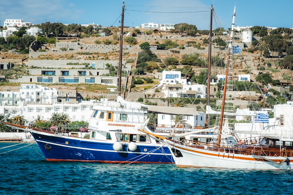 a couple of boats that are in the water