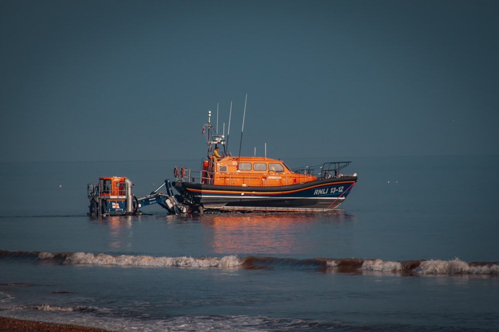 a boat that is sitting in the water