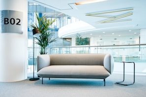 a couch and a table in a room