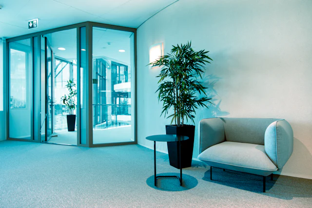 Glazed Entrance Vestibule — commercial reception interior design