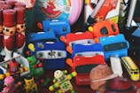 a bunch of toys that are on a table