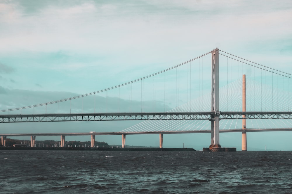 a large bridge over a large body of water