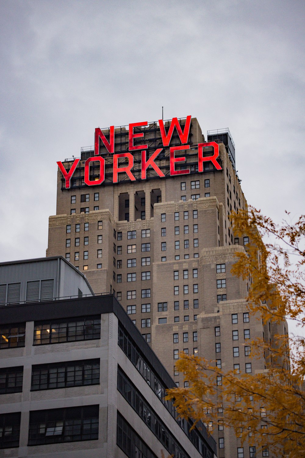 a tall building in a city