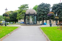 A peaceful urban park symbolizing improved quality of living.