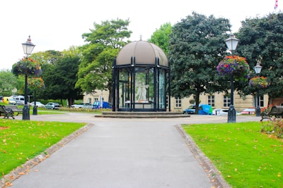 A peaceful urban park symbolizing improved quality of living.