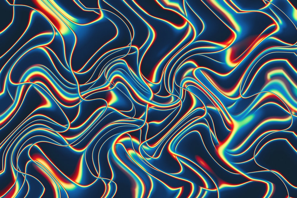Ein computergeneriertes Bild von Wellenlinien