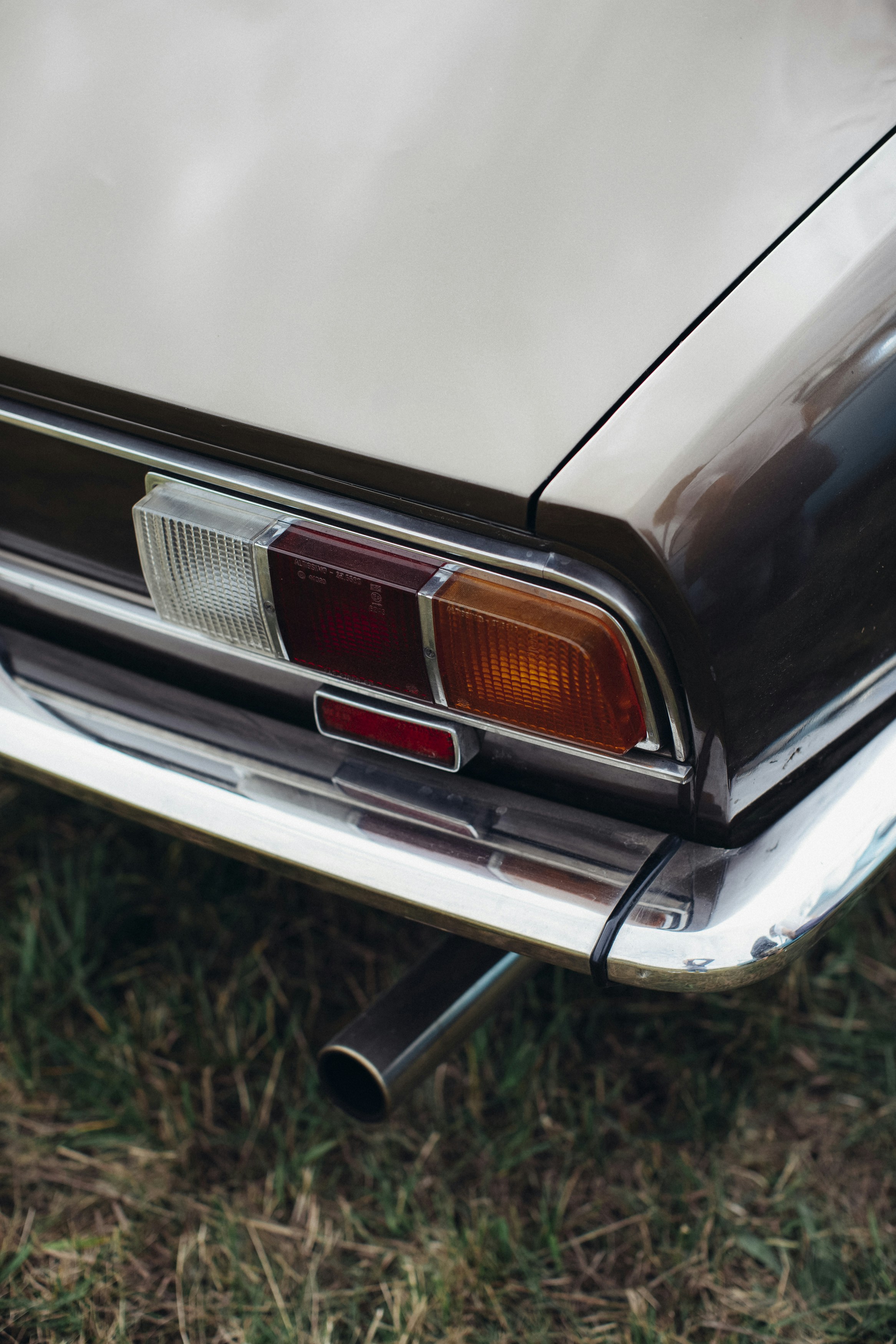 a close up of the rear end of a car