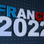 a large sign that says france in red, white and blue