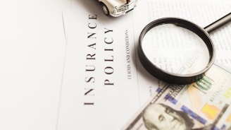 a magnifying glass sitting on top of a piece of paper