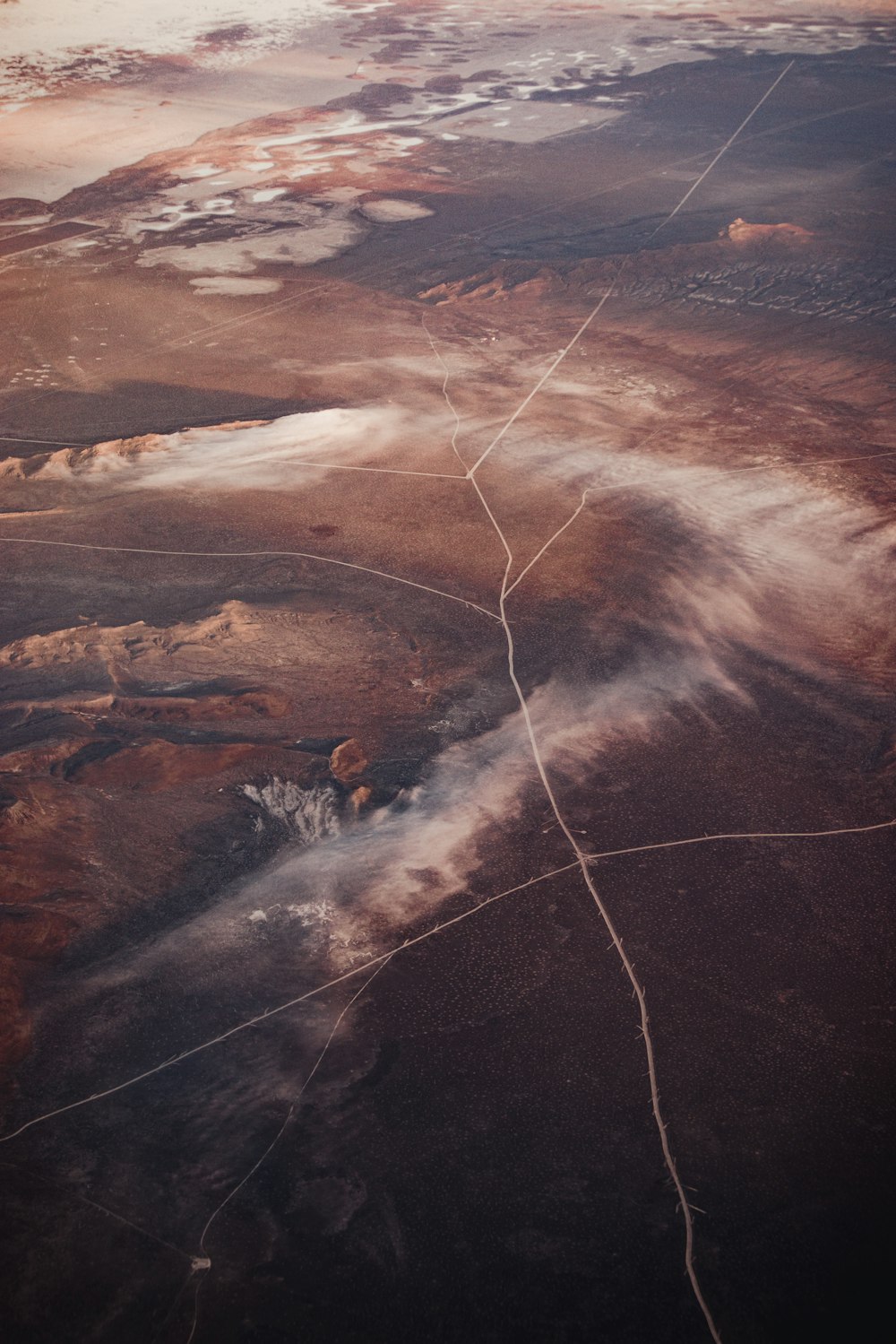 a view of the earth from an airplane