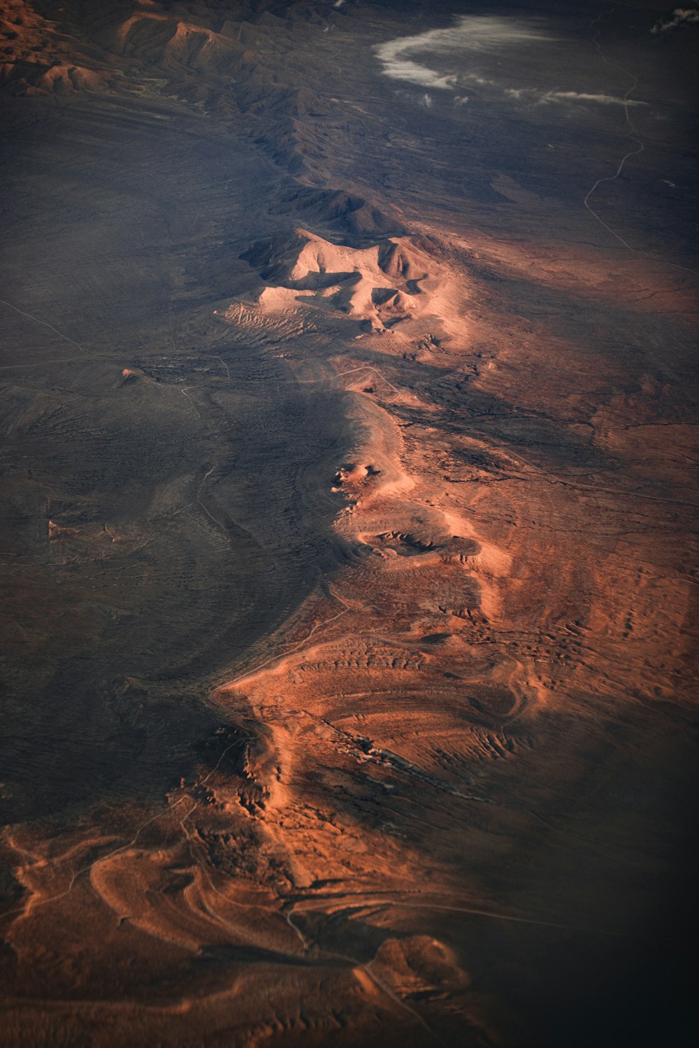 a view of the earth from an airplane