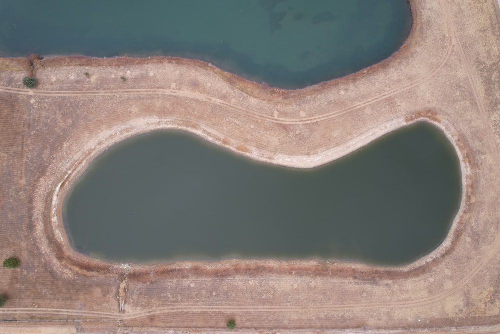 a large body of water surrounded by land