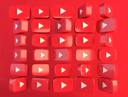 a red background with a bunch of white arrows