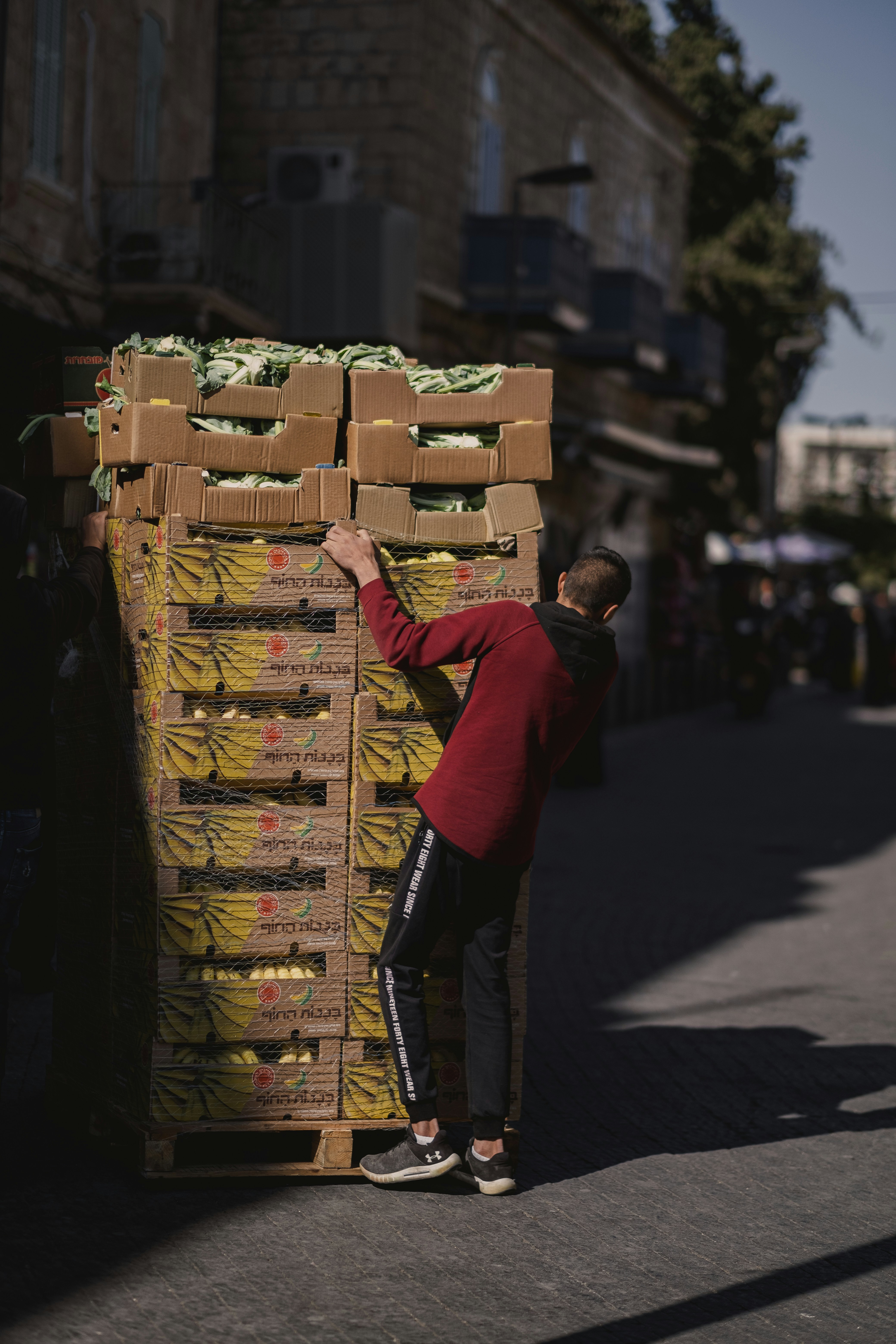 a person standing in front of a building