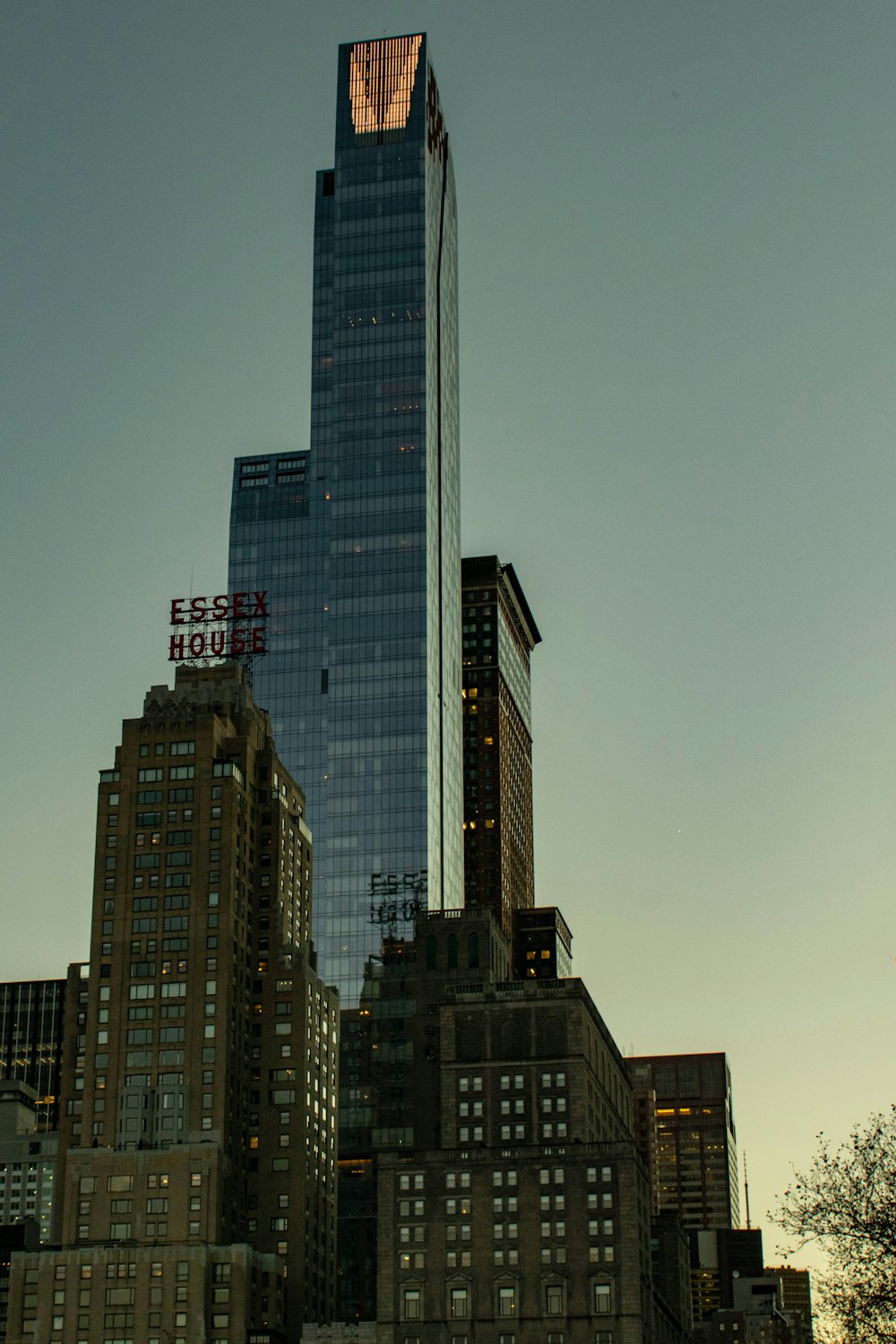 a tall building with a clock on the top of it