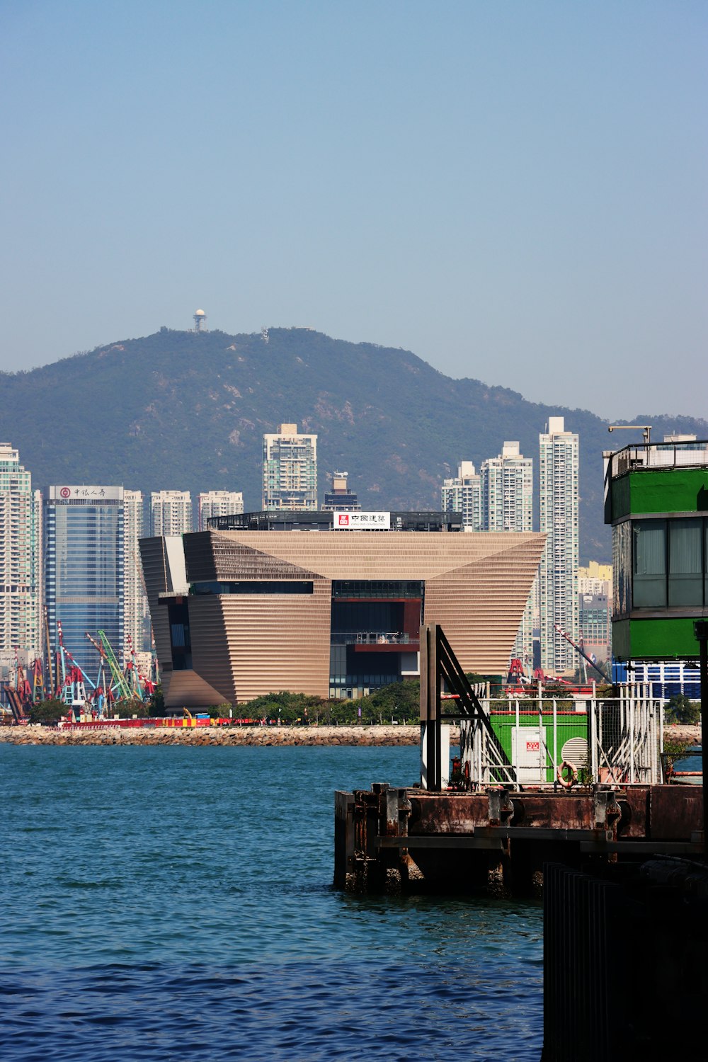 a view of a city from the water