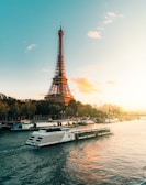 the eiffel tower towering over the city of paris
