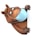 A cartoon hippopotamus peeks from behind a blank white surface. It has a light blue surgical mask covering its nose and mouth, with large, expressive eyes looking curiously to the side. The hippo's ears are perked up, and its brown skin has a smooth texture.