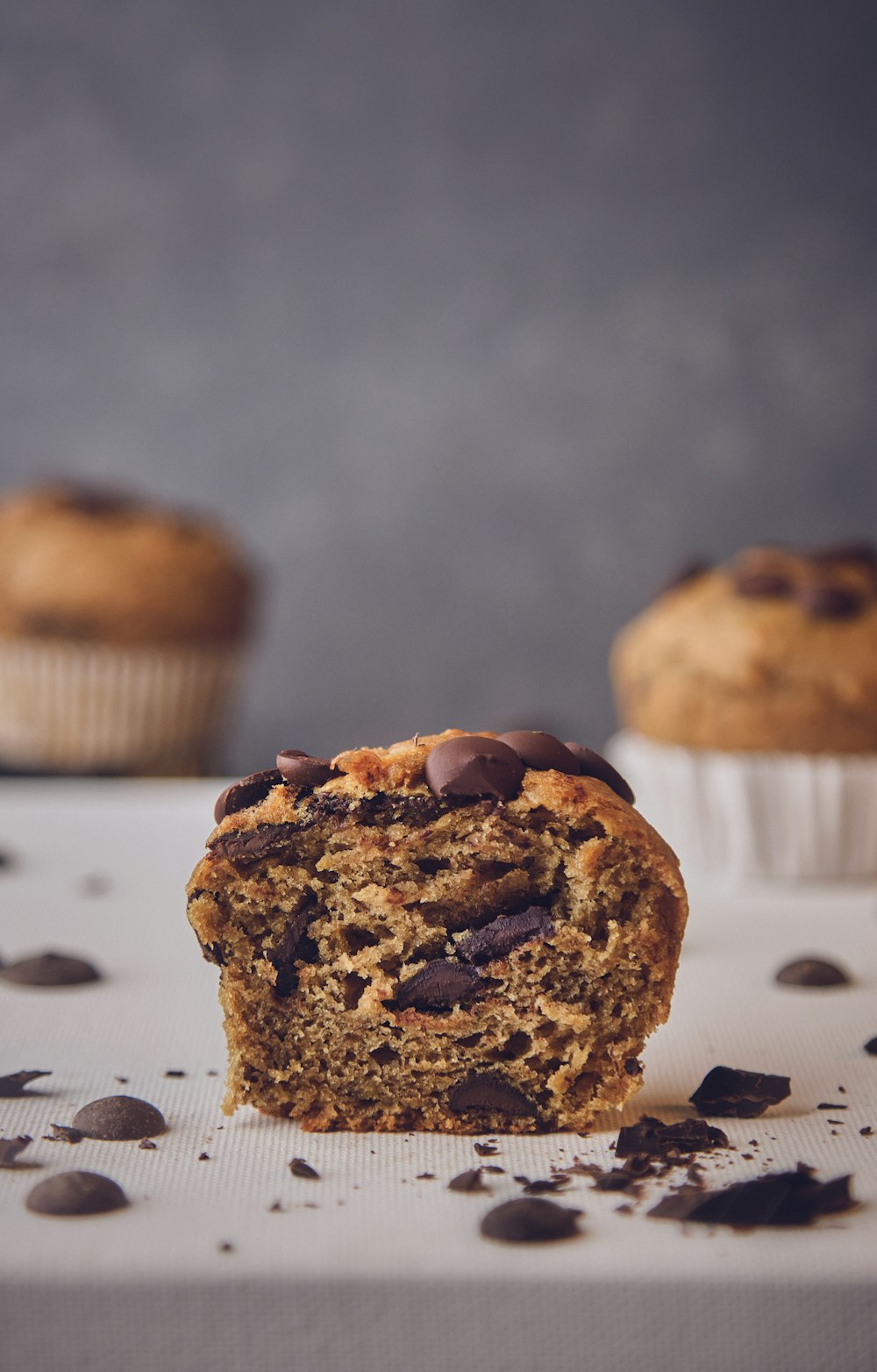 a muffin with a bite taken out of it