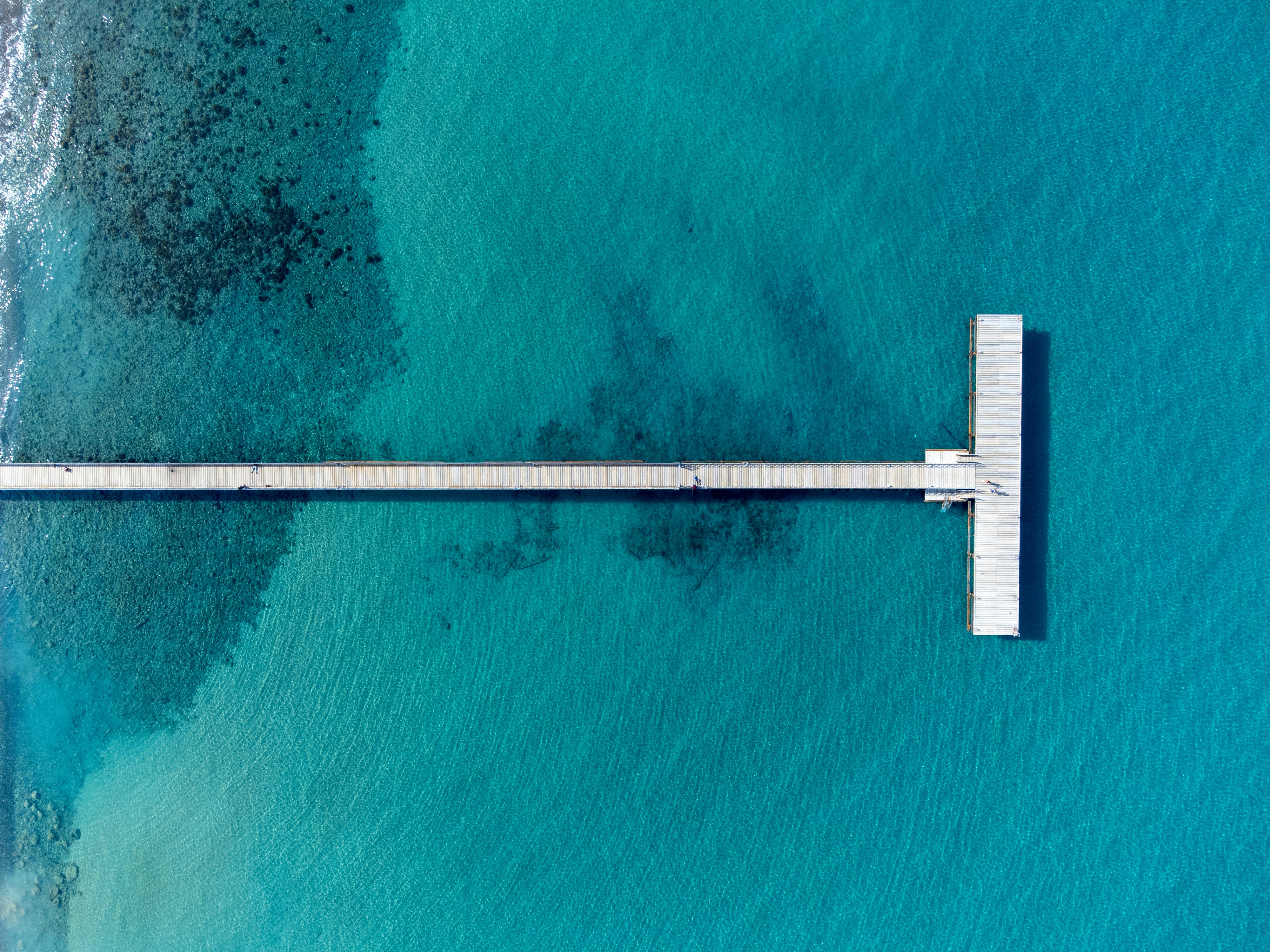 Drone view of Limni Pier in Cyprus.