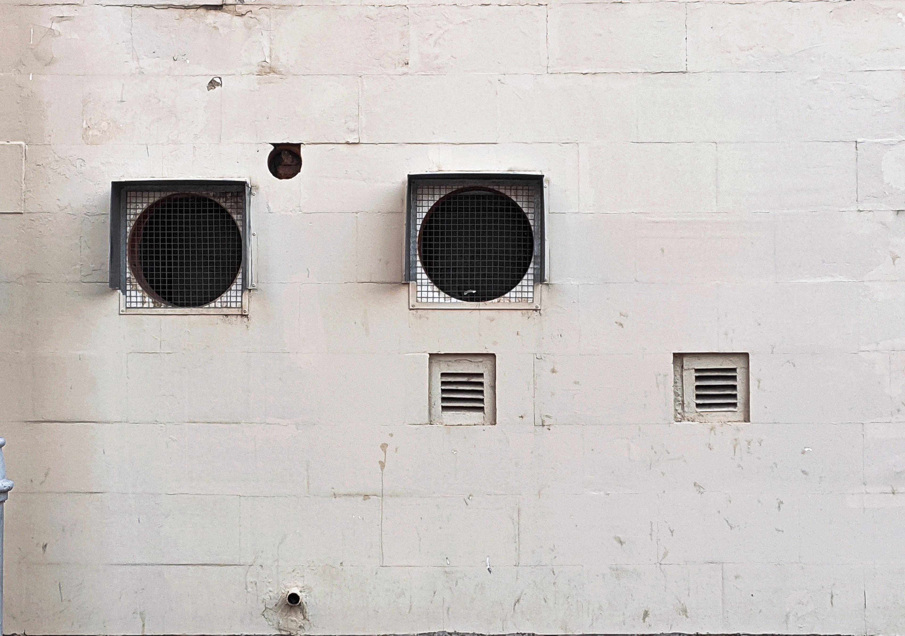 Air vents in a wall