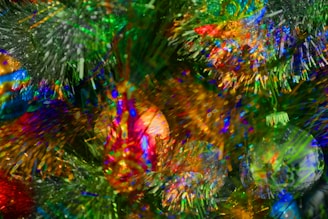 A festive flyer featuring bold typography and vibrant colors for a holiday party.