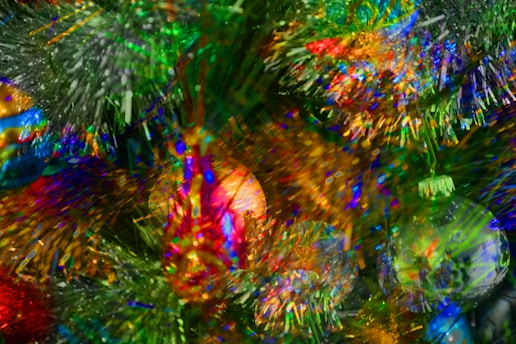 A vibrant display of holiday discounts and deals.