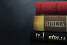 three books stacked on top of each other
