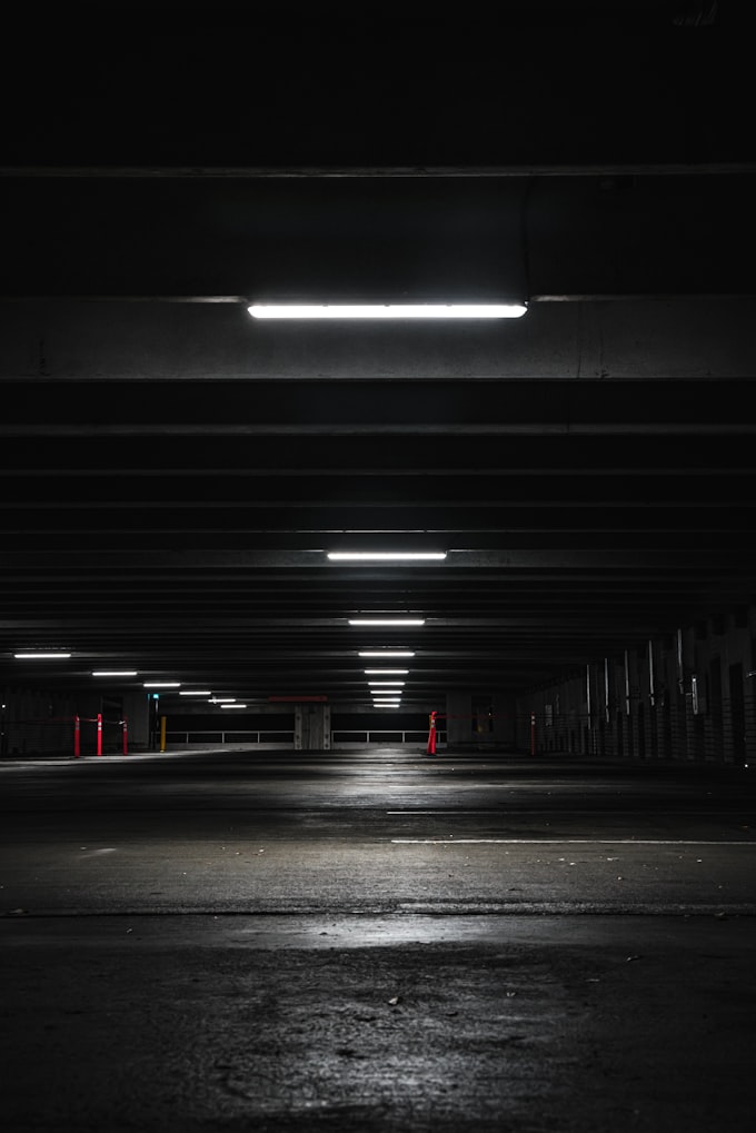 Dark parking lot camera