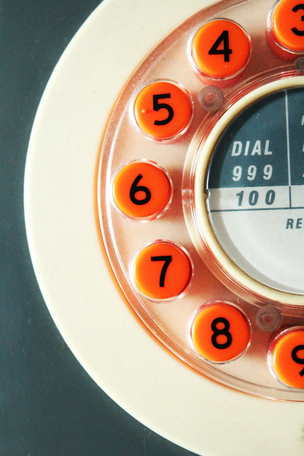 a close up of a dial on a telephone